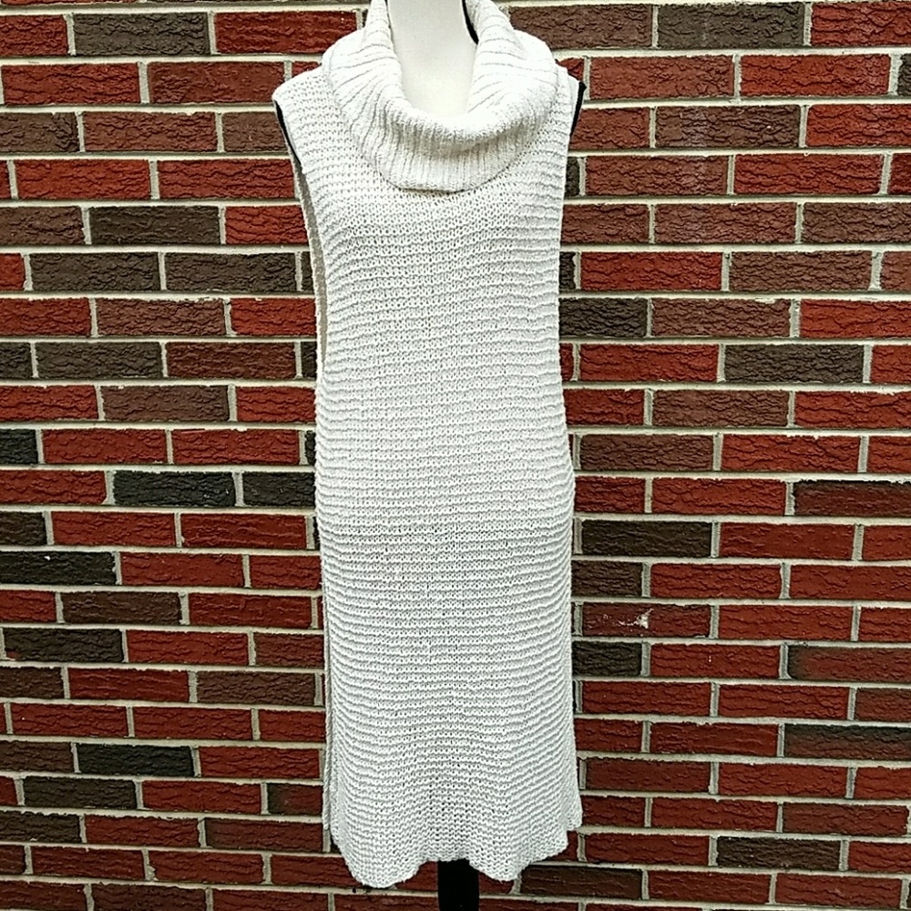 Free People Cream Knit Tunic